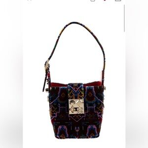 Christian Louboutin Velvet Carasky Crossbody Bag new